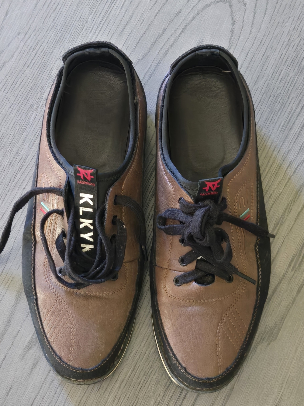 KLKYKO SS II Men's Brown Leather Lace-Up Fashion Sneakers